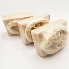 Load image into Gallery viewer, Cranberry Loofah Handmade Natural Hand and Body Soap Bar 4-5 Oz