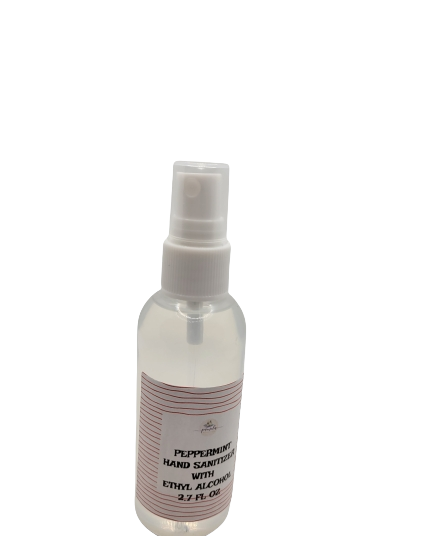 Peppermint Handmade Organic Hand Sanitizer 2.7 oz.