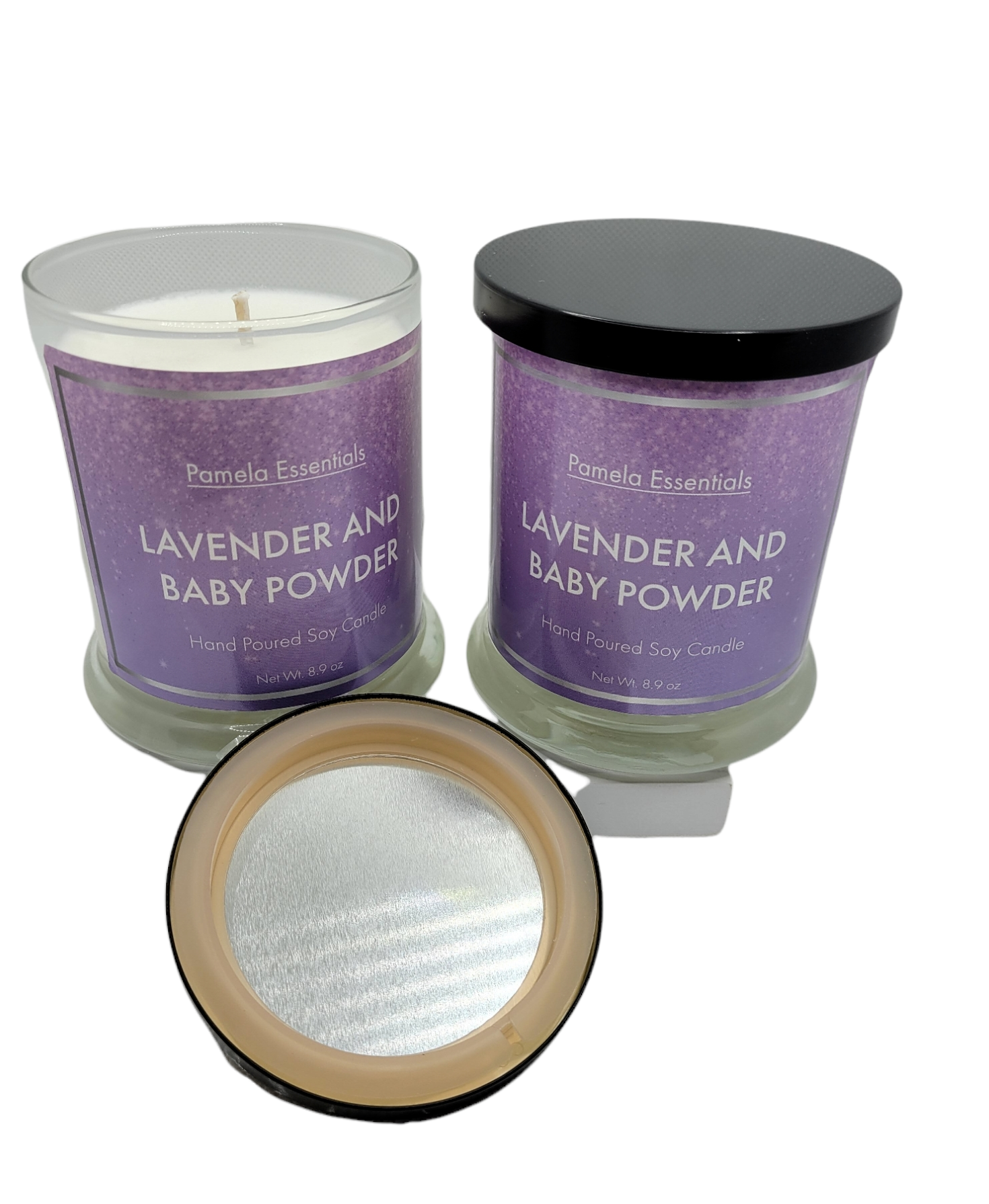 Lavender & Baby Powder Soy Candles 8.9oz  Pamela Essentials – Pamela  Essentials LLC